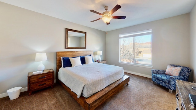 668 W 0470 N, Moab, UT 84532 - bedroom featuring dark carpet and ceiling fan