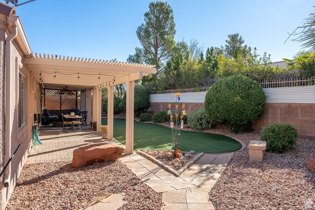 2461 W 1050 N, Hurricane, UT 84737 - view of yard with a patio and ceiling fan
