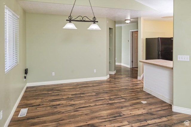 interior space featuring dark hardwood / wood-style floors