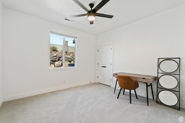 1823 W 180 N Street N, Hurricane, UT 84737 - carpeted office featuring ceiling fan