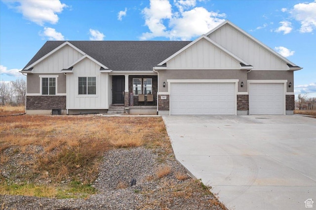 craftsman-style home with a garage