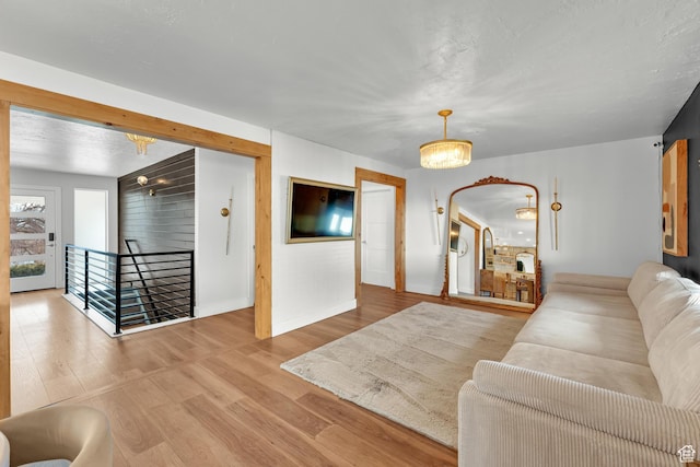 837 E 930 N, Pleasant Grove, UT 84062 - living room with a chandelier and wood-type flooring