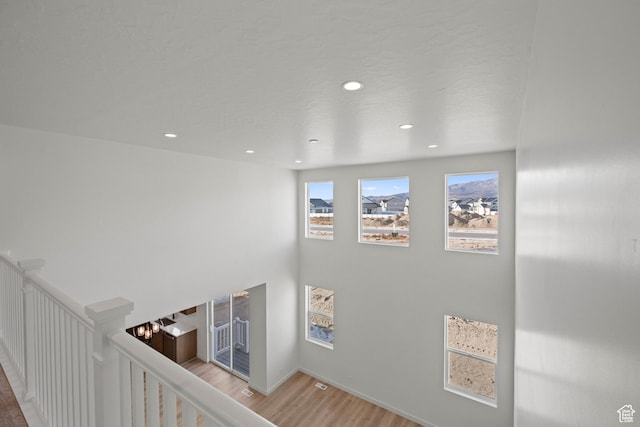 corridor featuring light hardwood / wood-style flooring
