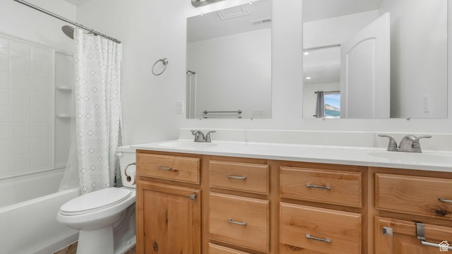 822 N 1120 E, Spanish Fork, UT 84660 - bathroom with double vanity and shower / tub combo with curtain