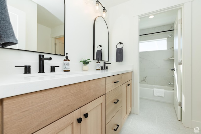 470 Lotus Dr Unit 149, Fish Haven, ID 83287 - bathroom with double vanity and shower / bath combination
