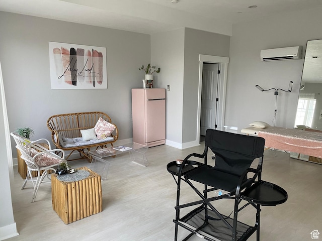 1024 W 700 S, Pleasant Grove, UT 84062 - interior space featuring a wall mounted AC and wood-type flooring