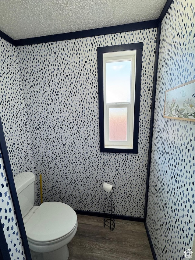 972 E Ridgeway Loop Unit 228, Garden City, UT 84028 - bathroom with toilet, wood finished floors, and a textured ceiling