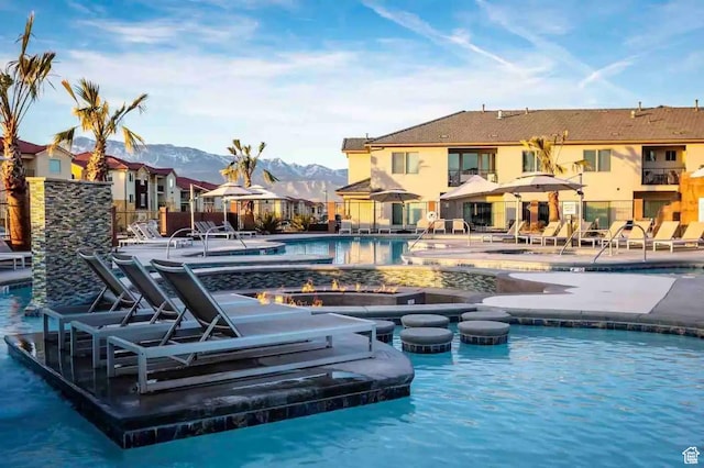 355 N 2020 W, Hurricane, UT 84737 - view of pool featuring a patio area and a mountain view