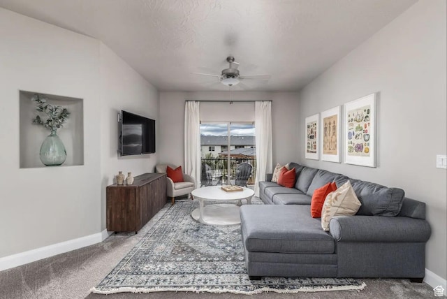 355 N 2020 W, Hurricane, UT 84737 - living room featuring carpet flooring and ceiling fan