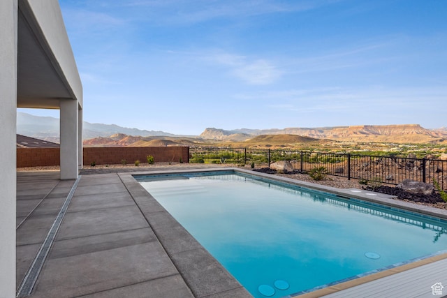 741 S 1800 W, Hurricane, UT 84737 - view of pool with a mountain view, a fenced in pool, and a fenced backyard