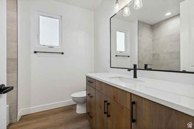 741 S 1800 W, Hurricane, UT 84737 - full bathroom with baseboards, wood finished floors, toilet, and vanity