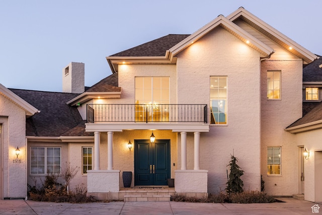1515 E Bluff Point Dr, Draper, UT 84020 - view of front of house featuring a balcony