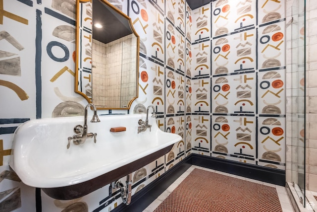 1515 E Bluff Point Dr, Draper, UT 84020 - bathroom with tile patterned flooring and sink
