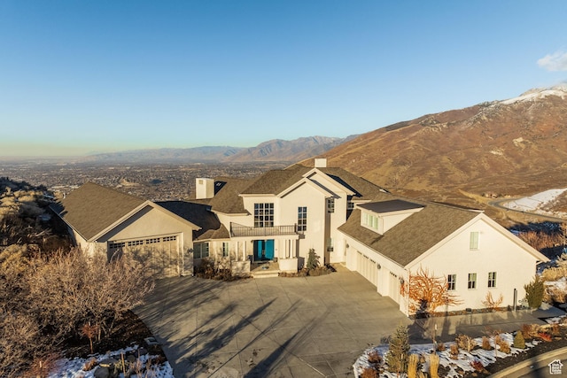 1515 E Bluff Point Dr, Draper, UT 84020 - birds eye view of property with a mountain view