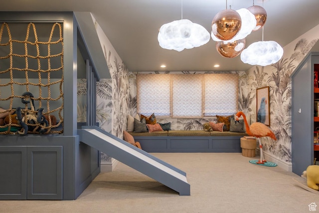 1515 E Bluff Point Dr, Draper, UT 84020 - rec room with light carpet