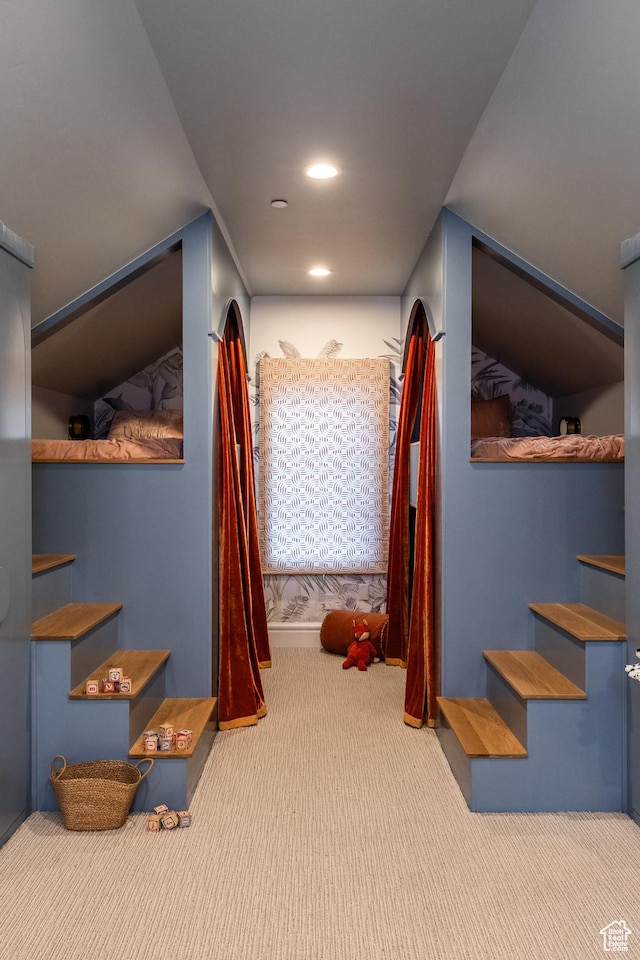 1515 E Bluff Point Dr, Draper, UT 84020 - stairway featuring carpet
