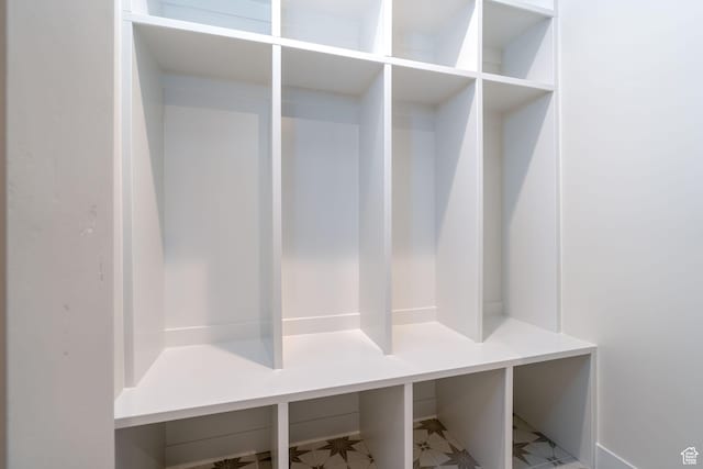 mudroom featuring tile patterned flooring