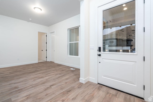 interior space featuring light wood-type flooring
