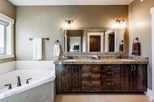 1773 E Longview Dr, Hideout, UT 84036 - bathroom featuring tiled tub and vanity