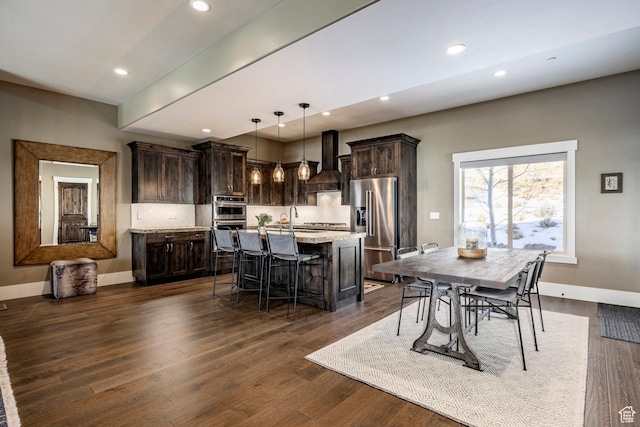 1773 E Longview Dr, Hideout, UT 84036 - dining room with sink and dark wood-type flooring