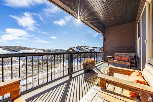 1773 E Longview Dr, Hideout, UT 84036 - snow covered back of property with a mountain view