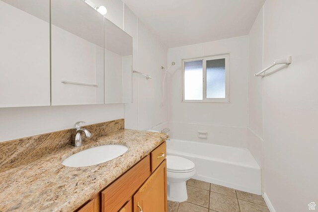 967 E 2800 N, North Ogden, UT 84414 - full bath featuring toilet, vanity, bathing tub / shower combination, and tile patterned floors