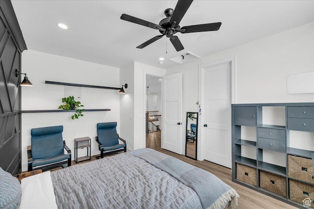 4009 S 2420 E, St George, UT 84790 - bedroom with wood finished floors, recessed lighting, and a ceiling fan