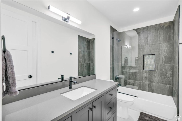 4009 S 2420 E, St George, UT 84790 - full bath with vanity, bathing tub / shower combination, and recessed lighting