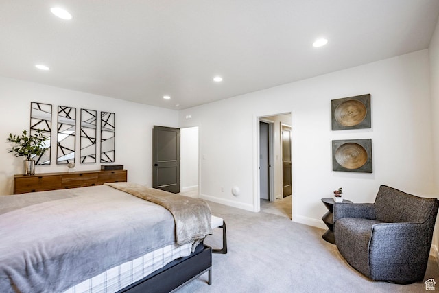 view of carpeted bedroom