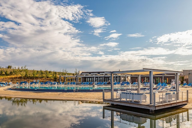5801 Double Deer Dr Unit 3, Park City, UT 84098 - dock area featuring a water view