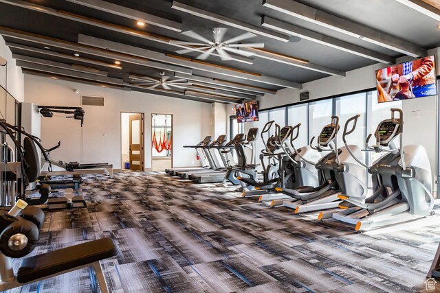 6105 Golf Clb, Park City, UT 84098 - exercise room with ceiling fan