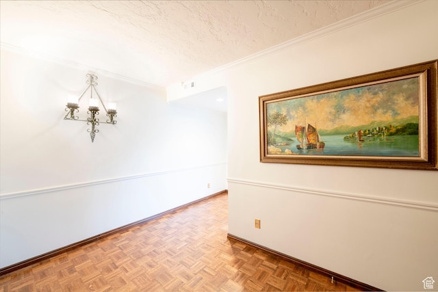 426 S 1000 E Unit 600, Salt Lake City, UT 84102 - spare room with ornamental molding and a textured ceiling