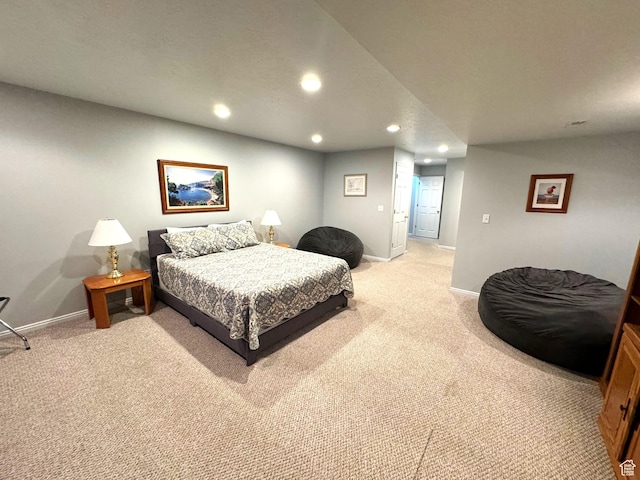 890 N Newberg Pl Unit 3, Garden City, UT 84028 - bedroom with light carpet and recessed lighting