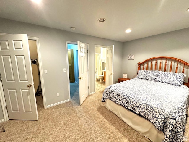 890 N Newberg Pl Unit 3, Garden City, UT 84028 - bedroom featuring carpet floors, recessed lighting, and connected bathroom