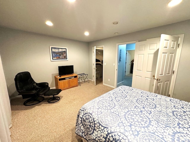 890 N Newberg Pl Unit 3, Garden City, UT 84028 - bedroom featuring carpet flooring, recessed lighting, a spacious closet, and a closet