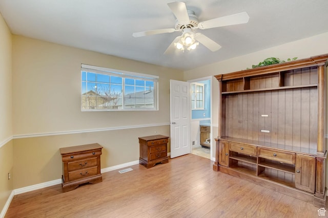 5238 S 2100 W, Roy, UT 84067 - unfurnished office featuring light hardwood / wood-style flooring and ceiling fan