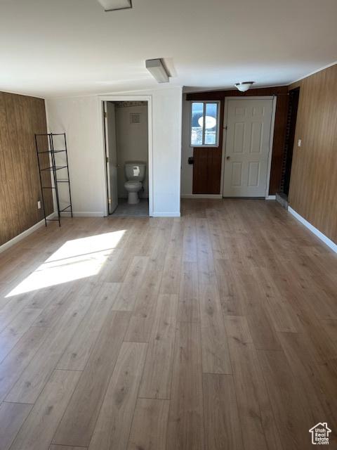 479 N Valeria Dr E, Layton, UT 84041 - interior space with wooden walls, baseboards, and wood finished floors