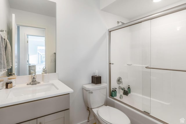 2278 N Canal View Ln, Heber City, UT 84032 - full bathroom with vanity, toilet, and enclosed tub / shower combo