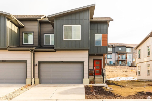 view of property featuring a garage
