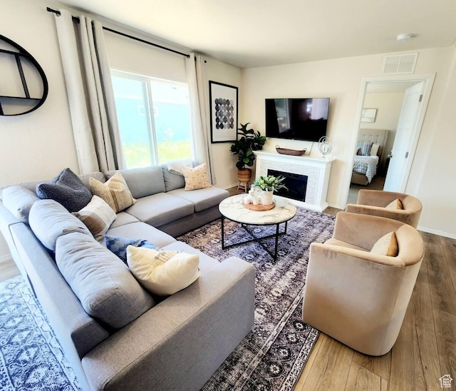573 S Aspen Dr, Garden City, UT 84028 - living room featuring hardwood / wood-style floors