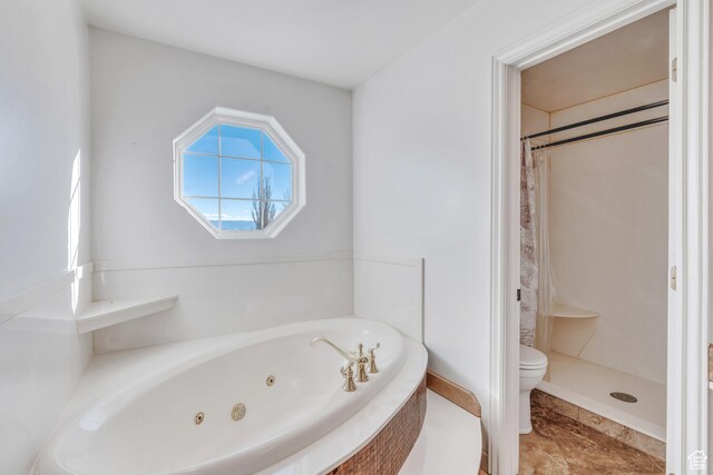 1402 Shepherd Dr, Wellington, UT 84542 - bathroom featuring separate shower and tub and toilet