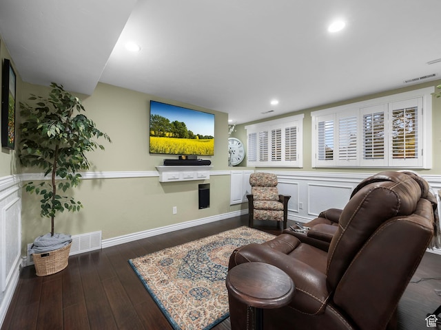 208 S 1100 E, Payson, UT 84651 - living room with dark wood-style flooring and recessed lighting