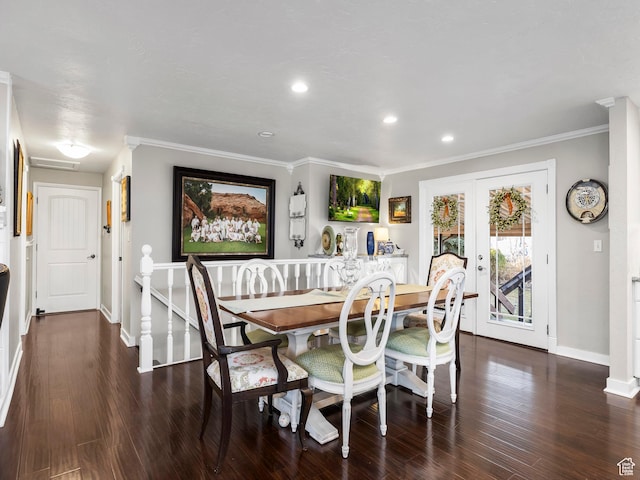 208 S 1100 E, Payson, UT 84651 - dining space featuring ornamental molding, wood finished floors, french doors, and recessed lighting