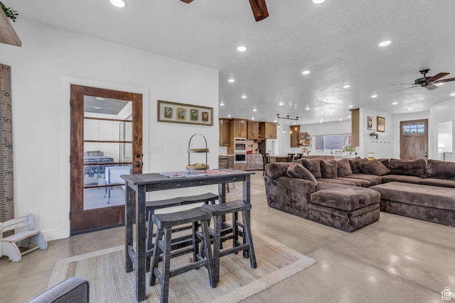 30 W 400 N, Fillmore, UT 84631 - dining room featuring a textured ceiling and ceiling fan