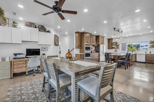 30 W 400 N, Fillmore, UT 84631 - dining room with ceiling fan