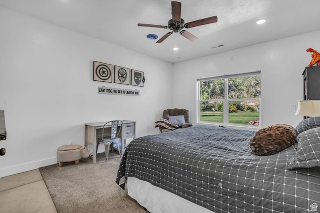 30 W 400 N, Fillmore, UT 84631 - bedroom with ceiling fan and carpet floors