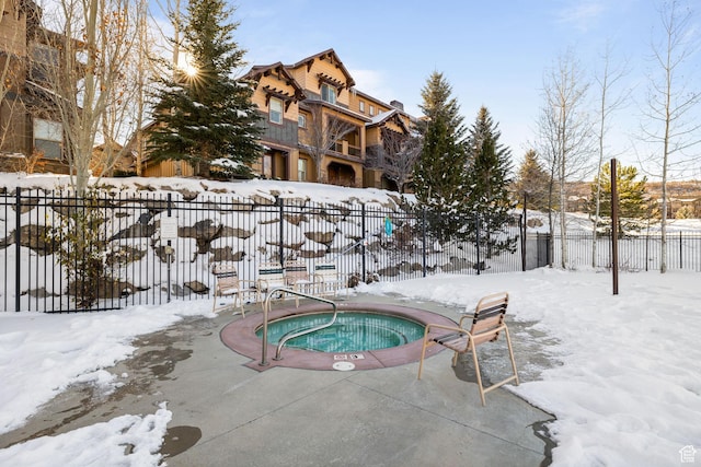 13579 N Hillclimb Ln, Kamas, UT 84036 - snow covered pool with a hot tub
