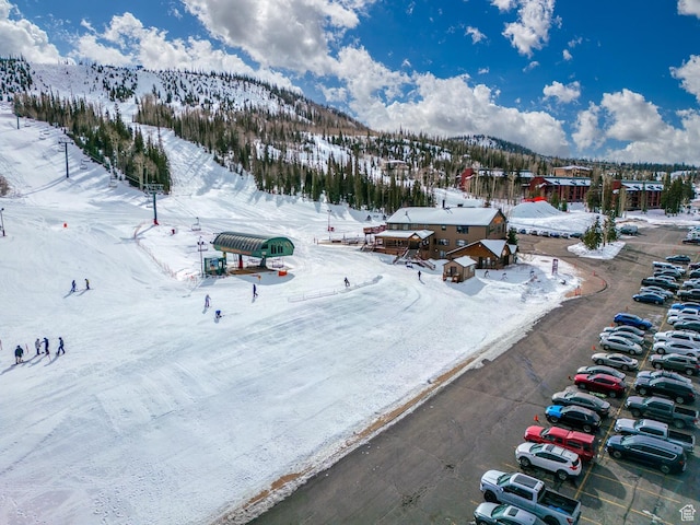 407 S Vasels Rd Unit 65, Brian Head, UT 84719 - snowy aerial view with a mountain view