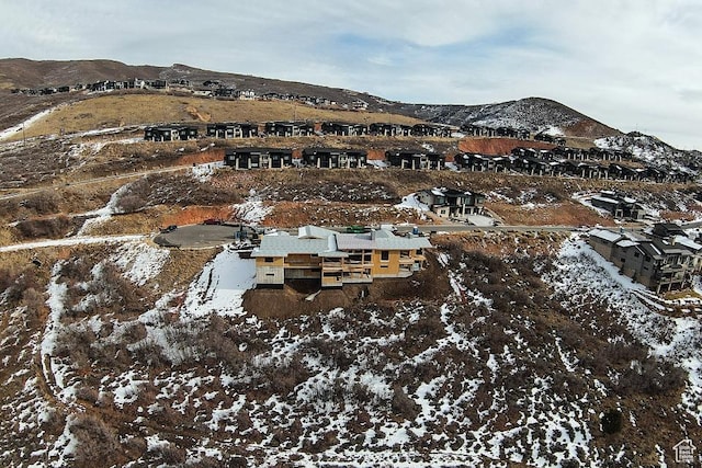 688 E Longview Dr, Hideout, UT 84036 - snowy aerial view featuring a mountain view