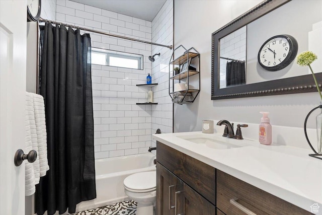 3851 N 425 E, North Ogden, UT 84414 - full bathroom featuring shower / tub combo, vanity, and toilet